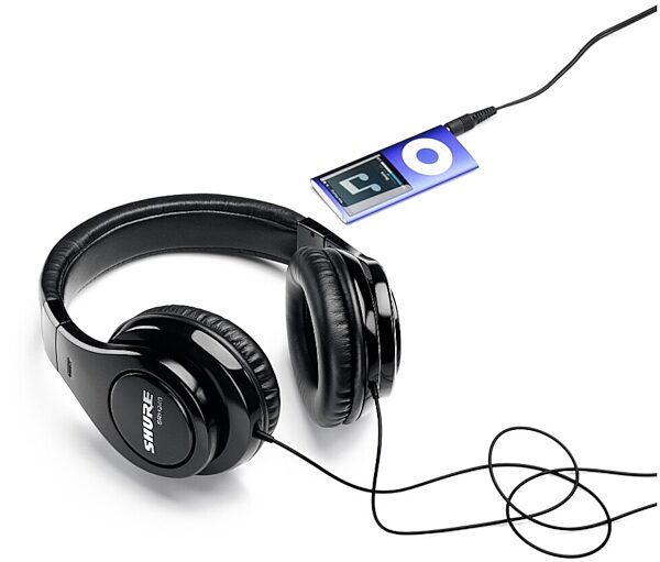 Shure SRH240 Professional Quality Headphones, In Use (Media Player not Included)