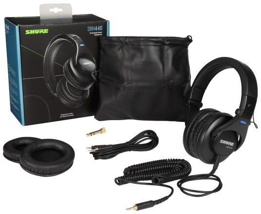 Shure SRH440 Professional Studio Headphones, Package Contents