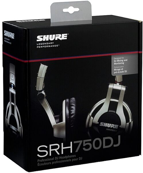 Shure SRH750DJ Professional DJ Headphones, New, Package