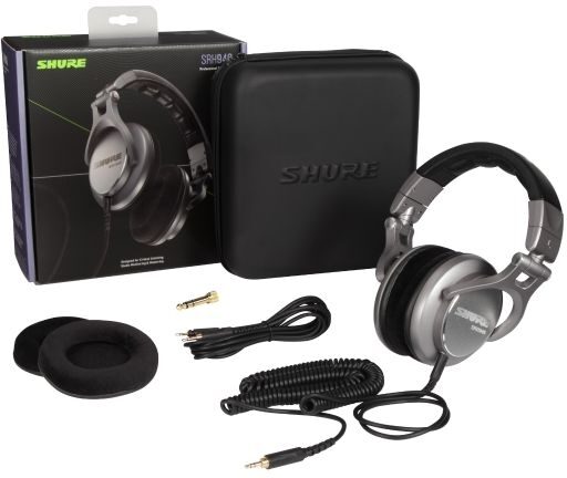 Shure SRH940 Headphones, Silver, Detail Side