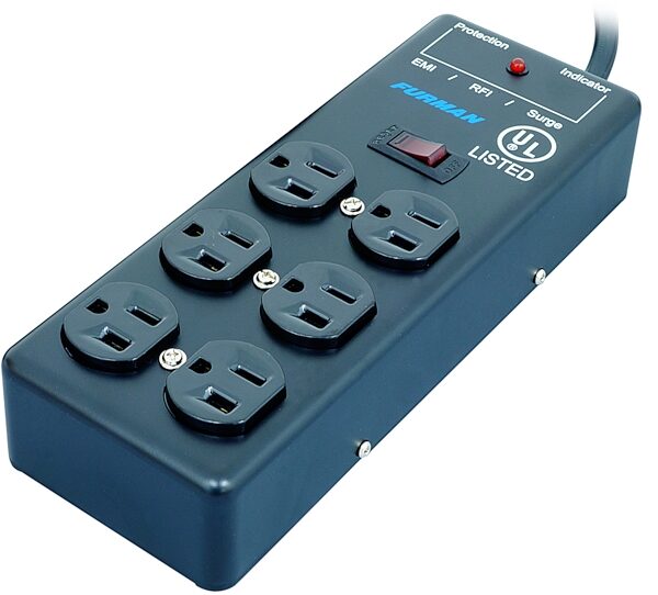 Furman SS6B Surge Block with 6 AC Outlets, Angle