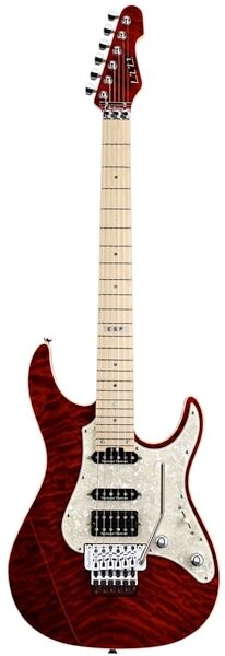 ESP LTD Elite ST1 FR Electric Guitar (with Case), Maple Fingerboard, See Thru Black Cherry