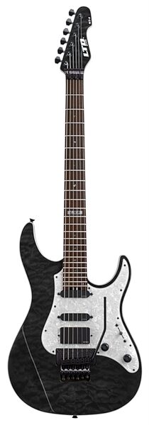 ESP LTD Elite ST1 FR Electric Guitar (with Case), Rosewood Fingerboard, See Thru Black
