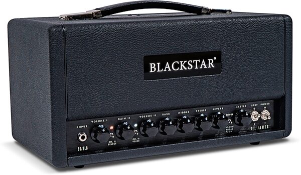 Blackstar St. James 50 6L6 Guitar Amplifier Head (50 Watts), Black, Action Position Back