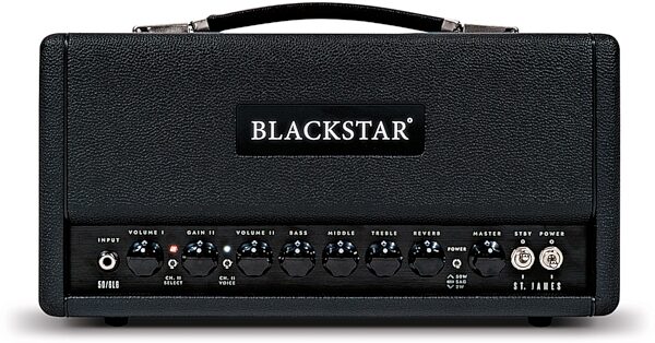 Blackstar St. James 50 6L6 Guitar Amplifier Head (50 Watts), Black, Action Position Back