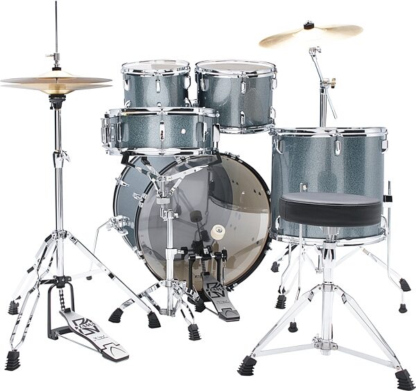 Tama Stagestar Complete 5-Piece Drum Set, Sea Blue Mist, Action Position Back