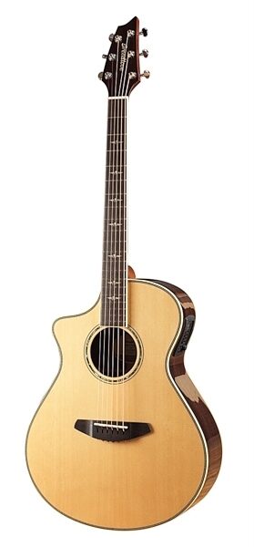 Breedlove Stage Concert Acoustic-Electric Guitar, Left-Handed (with Gig Bag), Angle
