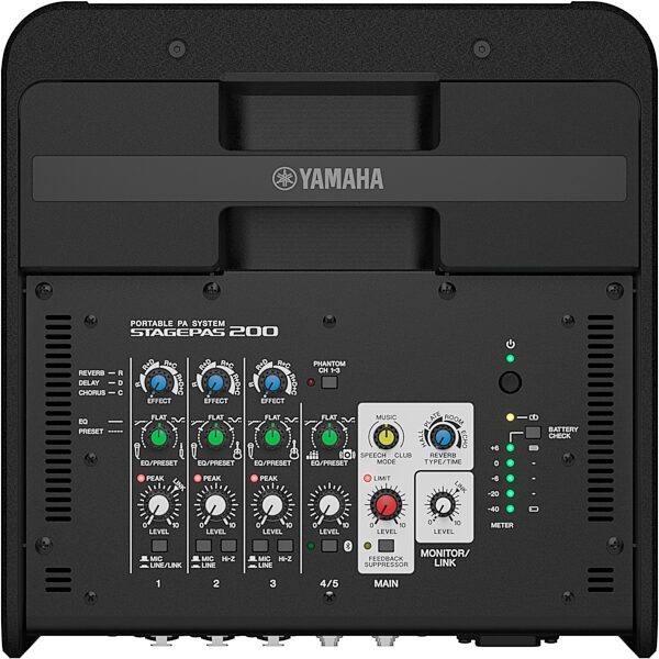 Yamaha Stagepas 200 BTR Battery-Powered Portable PA System, New, Action Position Back