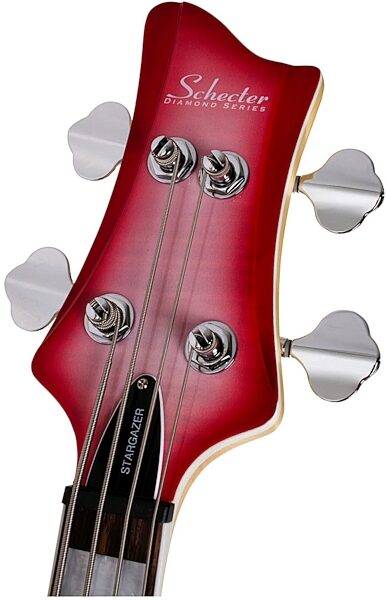 Schecter Stargazer-4 Electric Bass, Crimson Red - Headstock