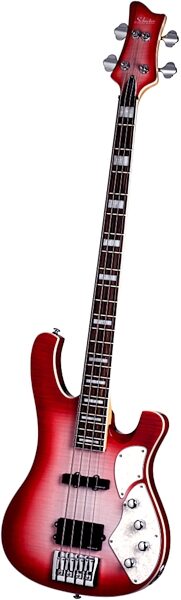 Schecter Stargazer-4 Electric Bass, Crimson Red - Angle