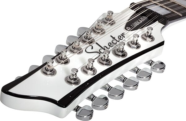 Schecter Stargazer 12 Electric Guitar, 12-String (Left-Handed), Gloss White, Open Box (Very Good), Action Position Back