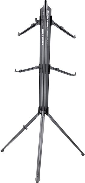 Quik Lok Stay Intruder 2-Tier Keyboard Stand, Black, Action Position Back