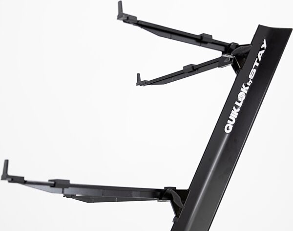 Quik Lok Stay Intruder 2-Tier Keyboard Stand, Black, Action Position Back