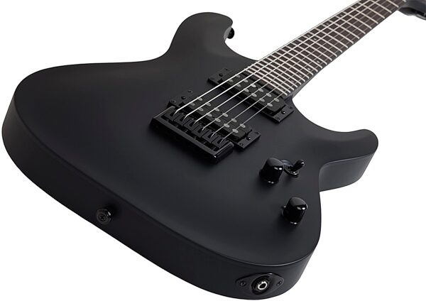 Schecter Stealth C-1 Electric Guitar, Satin Black - Body Top