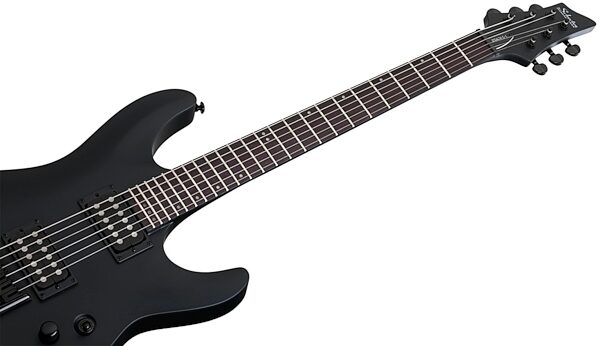 Schecter Stealth C-1 Electric Guitar, Satin Black - Neck