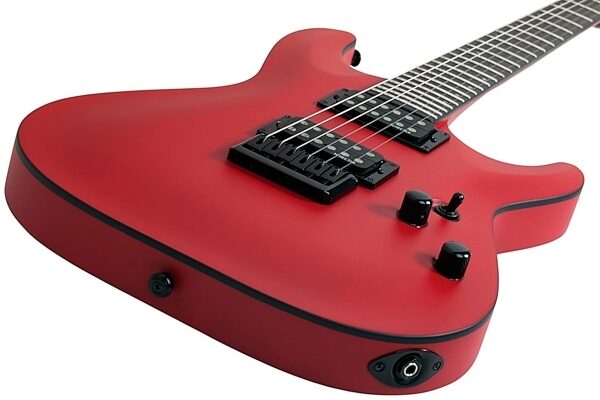 Schecter Stealth C-1 Electric Guitar, Satin Red - Body Bottom