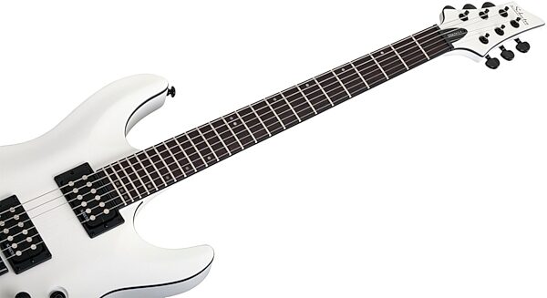 Schecter Stealth C-1 Electric Guitar, Satin White - Neck