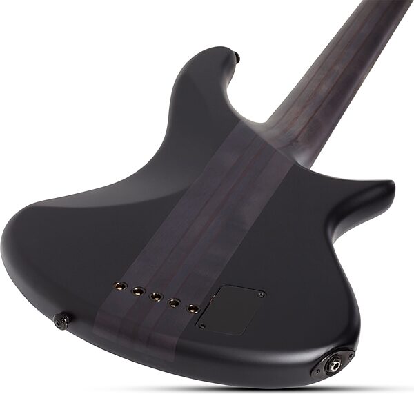 Schecter Stiletto Stealth-5 Pro Electric Bass, Left-Handed, Satin Black, Action Position Back