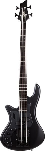 Schecter Stiletto Stealth-4 Pro Electric Bass, Left-Handed, Satin Black, Action Position Back
