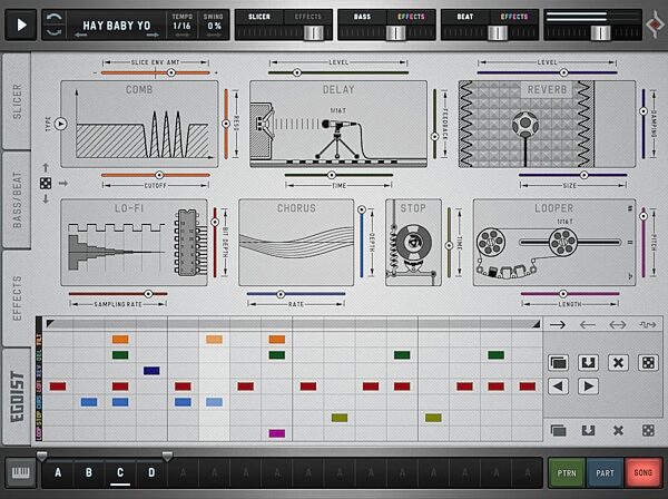 Sugar Bytes Egoist Groove Sampler Software Instrument, Digital Download, Rear detail Front