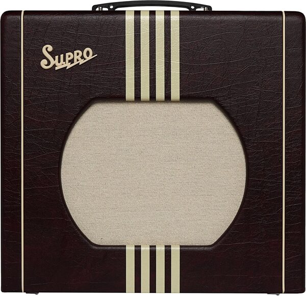 Supro Delta King 12 Guitar Combo Amplifier (15 Watts, 1x12"), Limited Edition Burgundy/Cream, Action Position Back