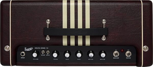 Supro Delta King 12 Guitar Combo Amplifier (15 Watts, 1x12"), Limited Edition Burgundy/Cream, Action Position Back