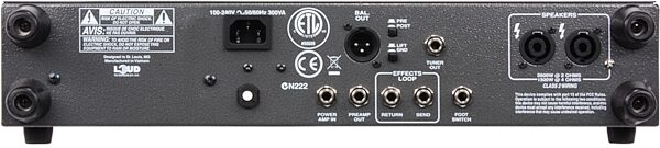 Ampeg SVT-8PRO Bass Amplifier Head (2500 Watts), Rear