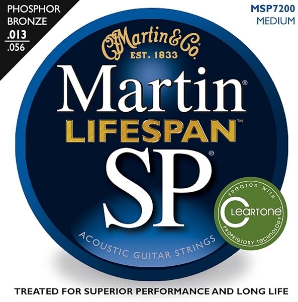 Martin SP Lifespan Phosphor Bronze Acoustic Guitar Strings, MSP7200