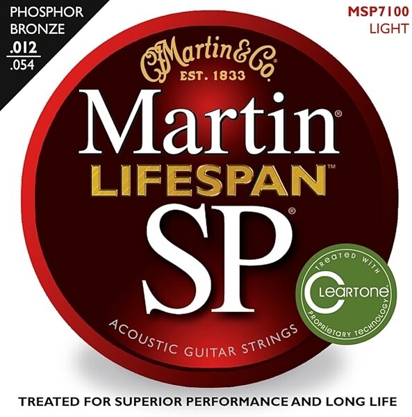 Martin SP Lifespan Phosphor Bronze Acoustic Guitar Strings, MSP7100