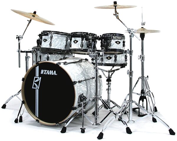 Tama SX72HX Superstar Hyperdrive Limited Edition SX 7-Piece Drum Shell Kit, White Satin Haze