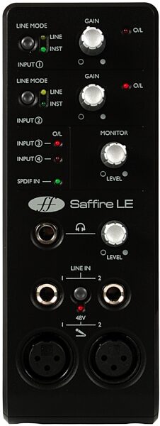 Focusrite Saffire LE FireWire Audio Interface, Front