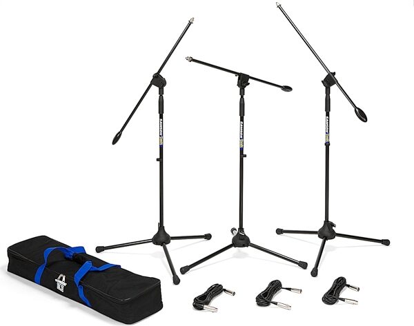 Samson BL3 Microphone Boom Stand and Cable Pack, 3-Pack, Main
