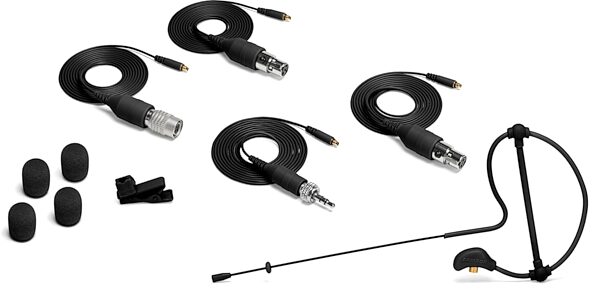 Samson SE50x Omnidirectional Micro Earset Microphone, Black, Cables