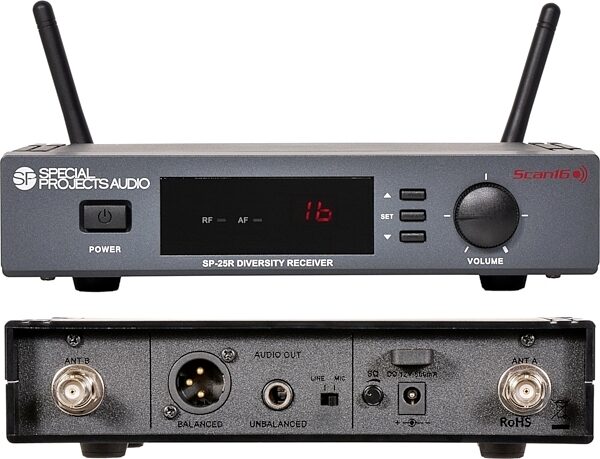 Special Projects Audio by Galaxy Audio SP-25RD1 Wireless Receiver, 540-570MHz, Main