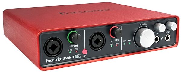 Focusrite Scarlett 6i6 USB 2.0 Audio Interface, Angle