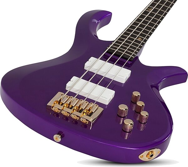 Schecter FreeZesicle 4 Electric Bass, Purple, Action Position Back