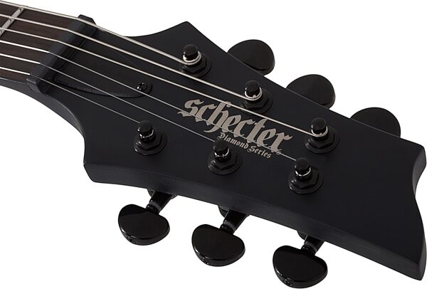 Schecter PT Black Ops Electric Guitar, Satin Black Open Pore, Action Position Back