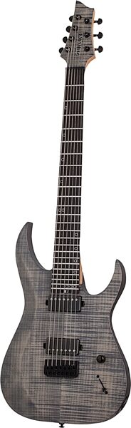Schecter Sunset-7 Extreme Electric Guitar, 7-String, Gray Ghost, Action Position Back