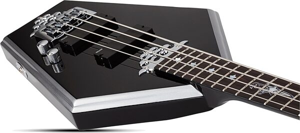 Schecter Sean Yseult Casket Electric Bass, Gloss Black, Action Position Back