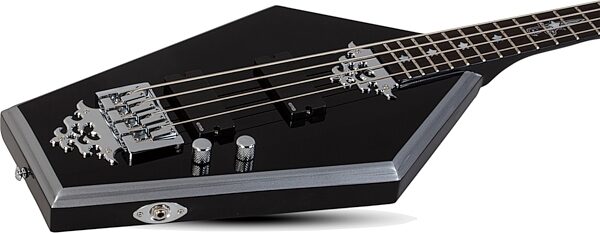 Schecter Sean Yseult Casket Electric Bass, Gloss Black, Action Position Back