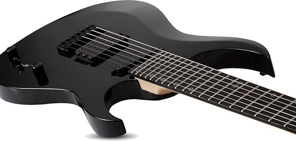 Schecter Sunset-7 Triad Electric Guitar, 7-String, Gloss Black, Action Position Back