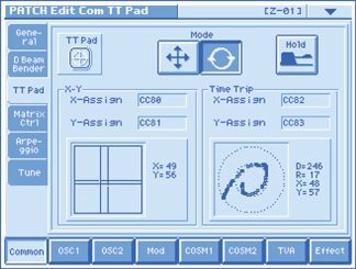 Roland V-Synth V Synthesizer, Screen Shot TT Pad