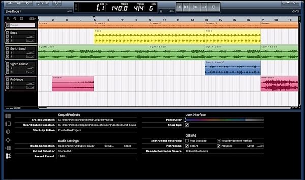Steinberg Sequel Music Creation and Performance Software (Macintosh and Windows), Screenshot 4