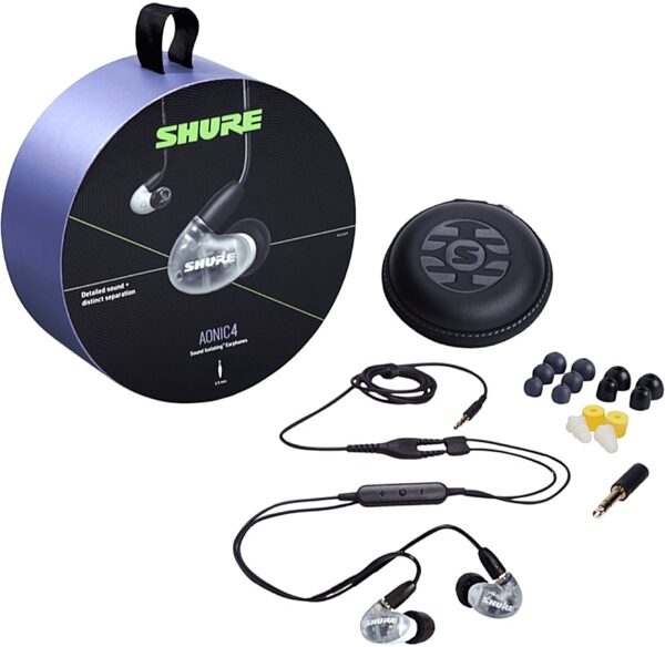 Shure AONIC 4 Sound Isolating Earphones, White, SE42HYW+UNI, Warehouse Resealed, Alt