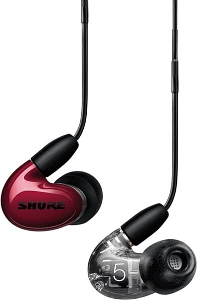 Shure AONIC 5 Sound Isolating Earphones, Red, SE53BARD+UNI, Warehouse Resealed, Main