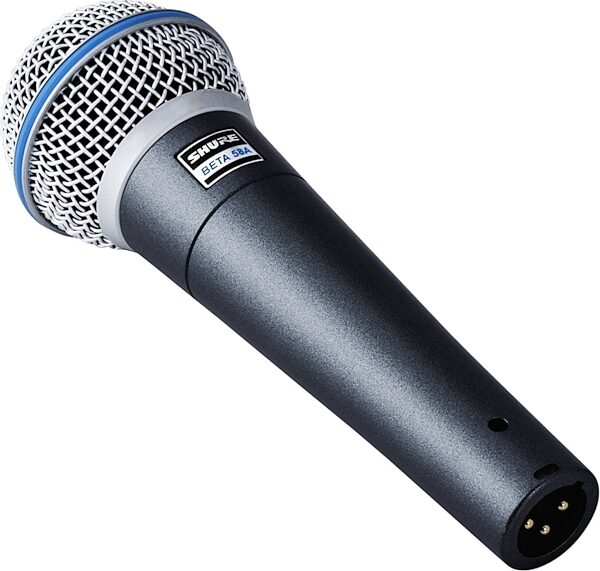 Shure Beta 58A Supercardioid Dynamic Microphone, With Tripod Boom Mic Stand, View3