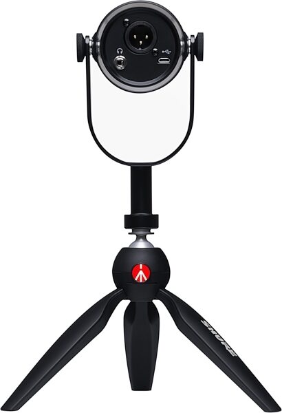 Shure MOTIV MV7 Dynamic Cardioid USB and XLR Podcast Microphone, Black, Podcast Kit with Manfrotto PIXI Mini Tripod, Shure MV7 Podcast Kit Microphone with Mic Stand