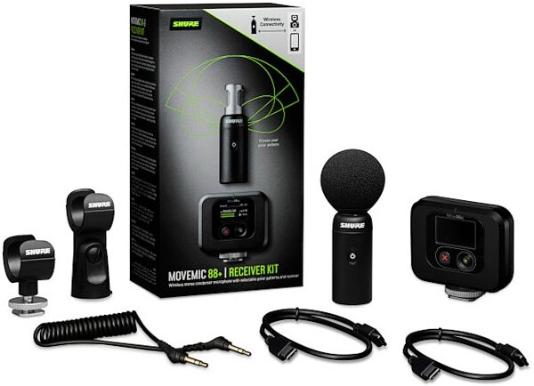 Shure MoveMic 88 Plus Wireless Microphone Receiver Kit, New, Packaging