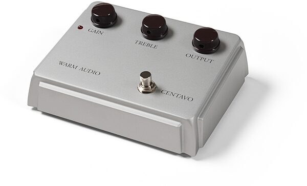 Warm Audio WA-CVS Limited Edition Silver Centavo Overdrive Pedal, New, Angled Front