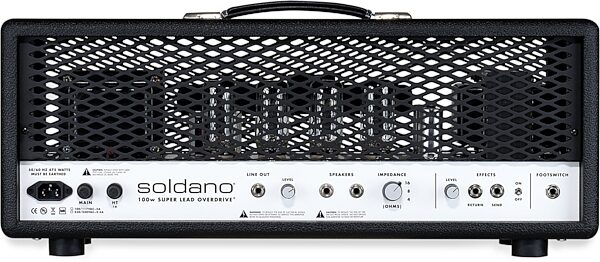 Soldano SLO-100 Guitar Amplifier Head (100 Watts), Black, Main Back